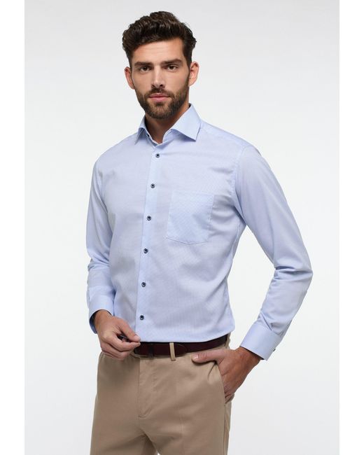 Eterna Langarmhemd in Blue für Herren