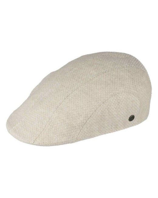 Bugatti Flat Cap Leinen Kopfbedeckung in Natural für Herren