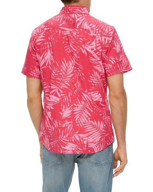 S.oliver Kurzarmhemd Hemd in Pink für Herren