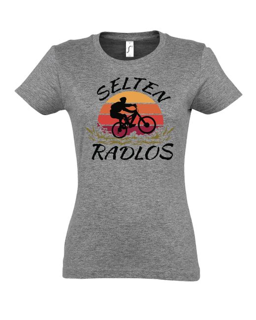 Youth Designz Gray Print- "Selten Radlos" T-Shirt Lustigen Geschenk mit lustigem Spruch