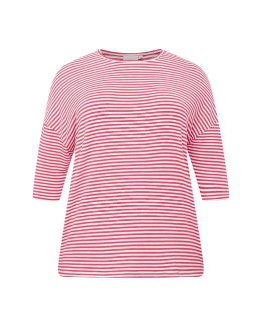 Only Carmakoma Pink 3/4-Arm-Shirt LAMOUR (1-tlg) Plain/ohne Details