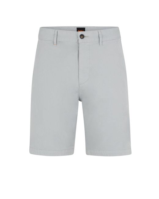Boss Chino-Slim-Shorts (1-tlg) in Gray für Herren