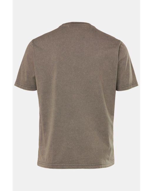 JP1880 T-Shirt Tracht Halbarm großer Print Vintage Look in Brown für Herren