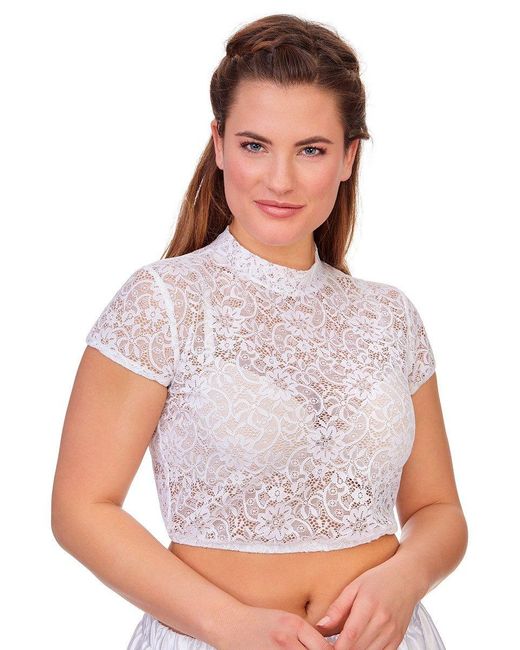 MELEGA White Dirndlbluse