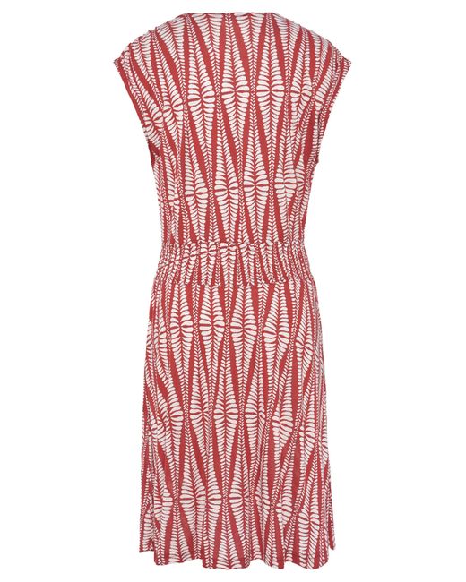Lascana Red Jerseykleid breitem Smokbund, kurzes Sommerkleid mit Alloverprint