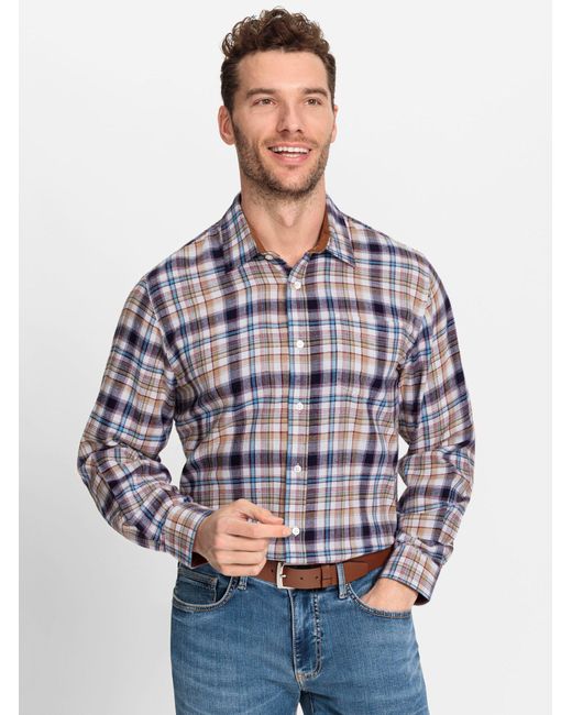 WITT Funktionshemd Flanellhemd in Blue für Herren