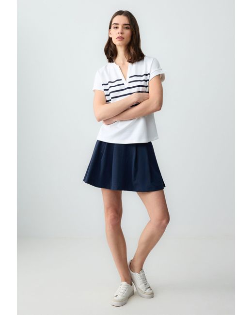 Jimmy Key White Minirock Locker geschnittene Mini-Shorts mit normaler Taille