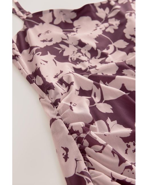Next Purple Umstandskleid Cami-Kleid mit Mesh, Umstandsmode (1-tlg)