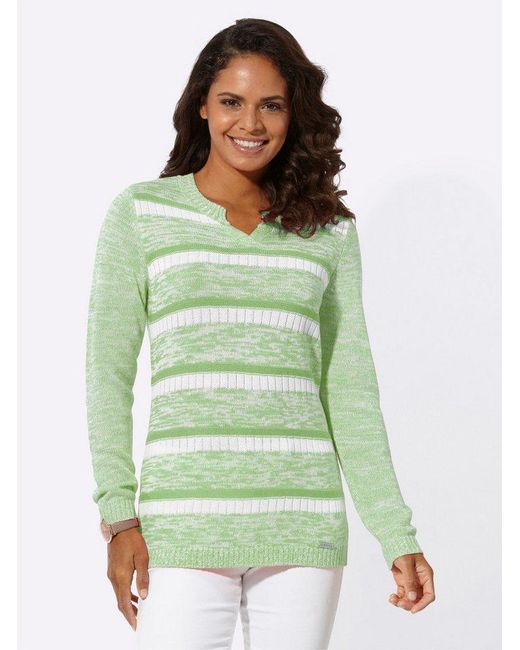 WITT Green Strickpullover Pullover Langarm Mustermix Gestrickt