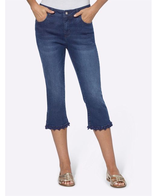 heine Blue Jeansshorts Capri-Jeans