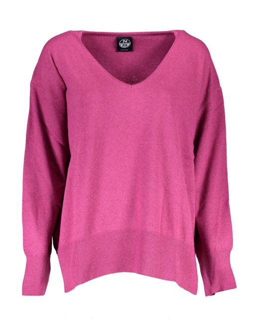 North Sails Pink Strickpullover pullover Lila Langarm