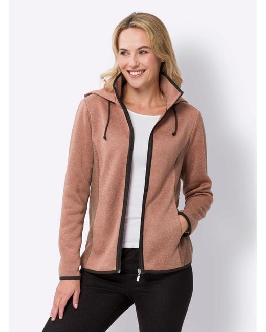 Sieh an! Natural Allwetterjacke Strickfleecejacke