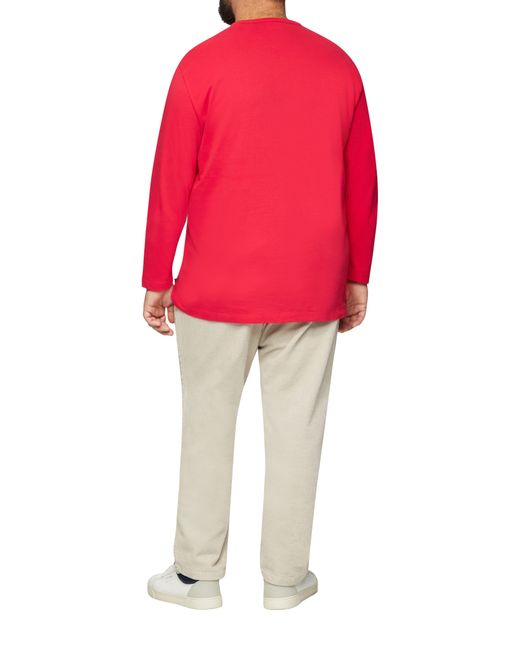 S.oliver Softes Langarmshirt aus Baumwolljersey in Red für Herren