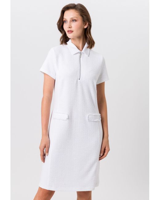 Tuzzi White Sommerkleid mit Reißverschluss-Akzent