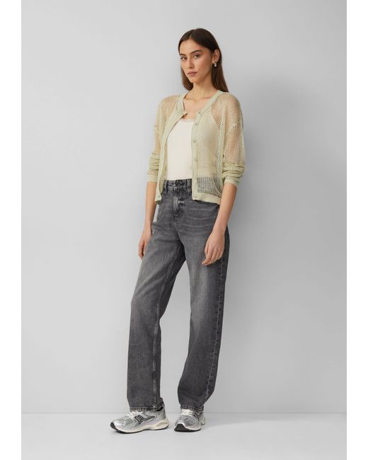 QS Gray Shirttop Spaghettiträgertop mit Spitzendetail Paspel