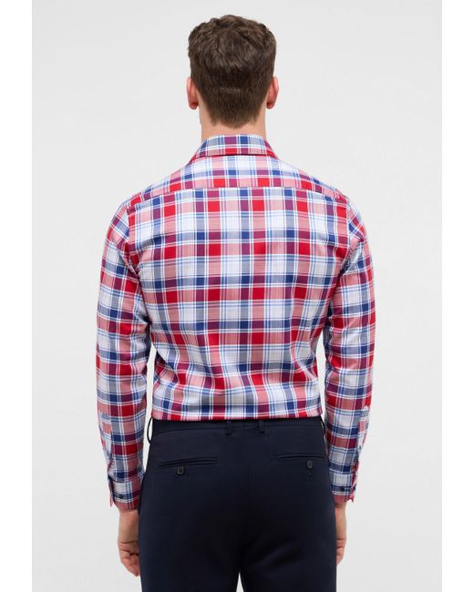 Eterna Langarmhemd MODERN FIT NON IRON (bügelfrei) in Red für Herren