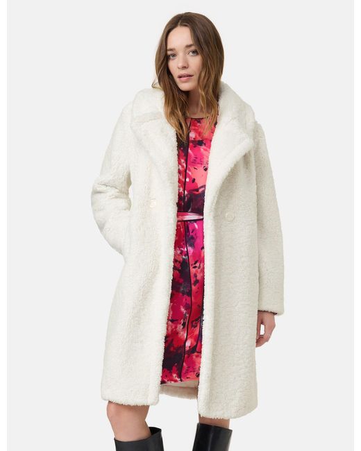 Taifun White Wintermantel Kurzmantel aus Teddyfell