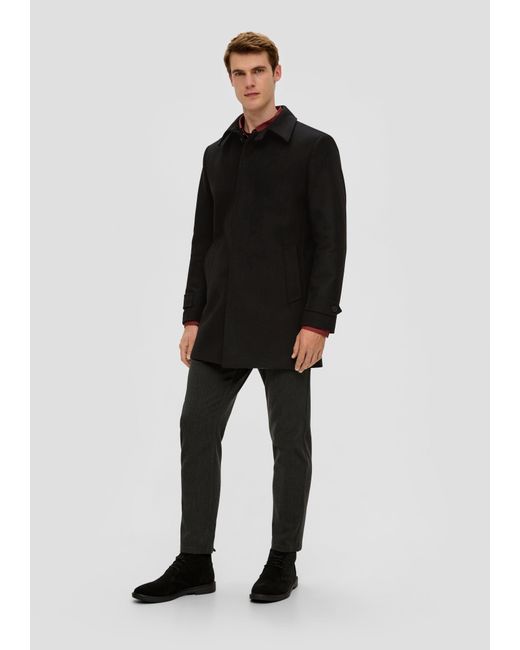 S.oliver Langmantel Mantel aus Wollmix in Black für Herren