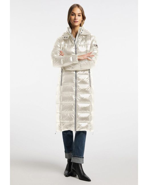 Frieda & Freddies White Langmantel Thermolite Coat / Dalia Long2 mit klassischem Design
