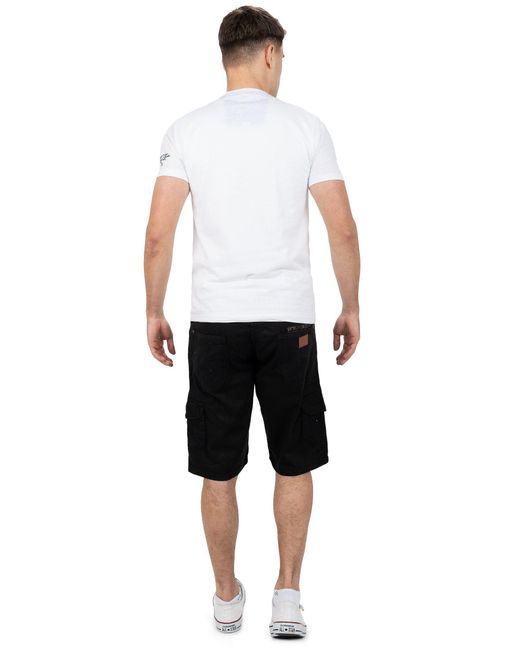 Geo Norway T- Casual Kurzarm Shirt bajiami Men (1-tlg) mit auffälligen Prints in White für Herren