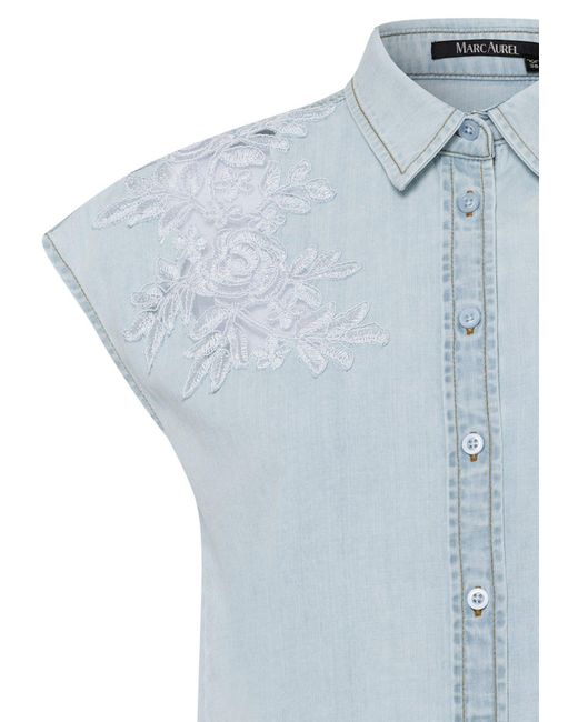 MARC AUREL Blue Jeanshemd mit Stickerei