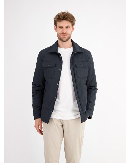 Lerros Hemdjacke Overshirt-Jacke, leicht gefüttert Wasserabweisend in Blue für Herren