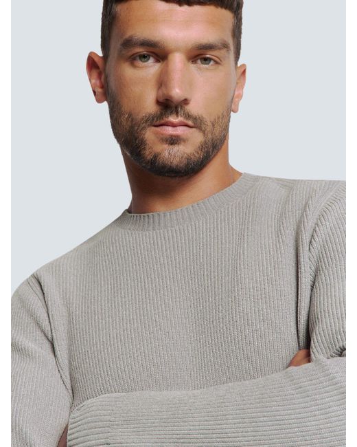 No Excess Rundhalspullover Rundhals-Pullover in Gray für Herren