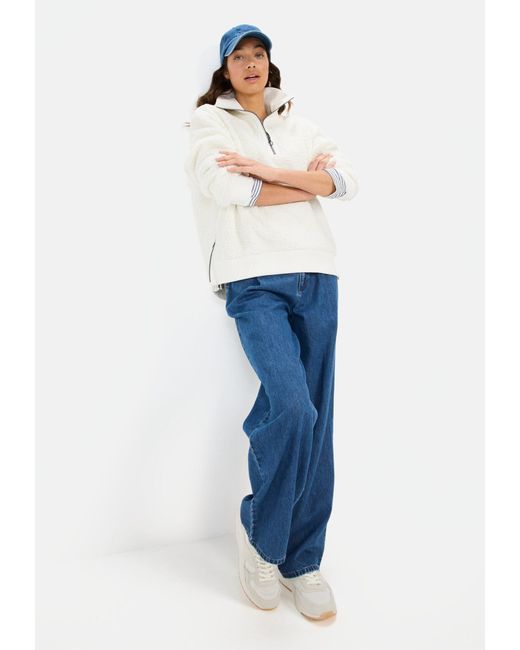 Camel Active White Troyer aus reinem Polyester (1-tlg) Markenlabel