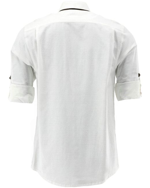ORBIS Outdoorhemd Trachtenhemd "Zierteile" weiß Oktoberfest/Wiesn von Oefele Jagd in White für Herren