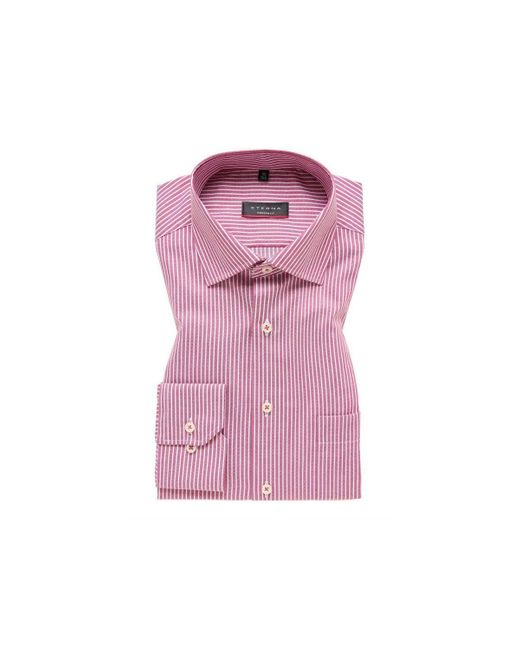 Eterna Langarmhemd rot (1-tlg) in Pink für Herren