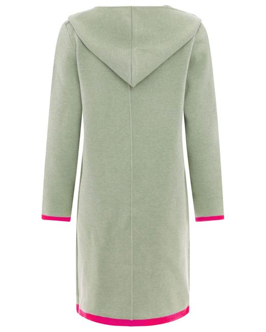 Zwillingsherz Green Strickjacke "Mona" mit kontrastfarbenem Hingucker-Besatz