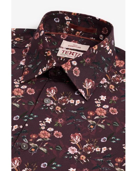 Next Businesshemd Formelles Slim Fit Signature Hemd aus Baumwolle (1-tlg) in Purple für Herren