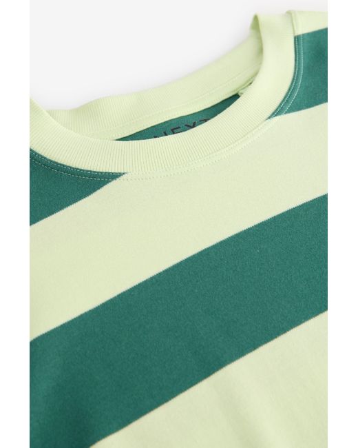 Next Green Kastiges Relaxed Fit Oversized-T-Shirt, Baumwolle (1-tlg)