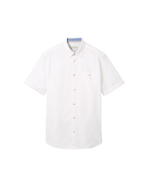 Tom Tailor Kurzarmhemd in White für Herren
