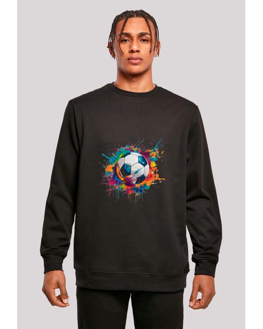 F4NT4STIC Sweatshirt Bunte Fußball Grafik Premium Qualität in Gray für Herren