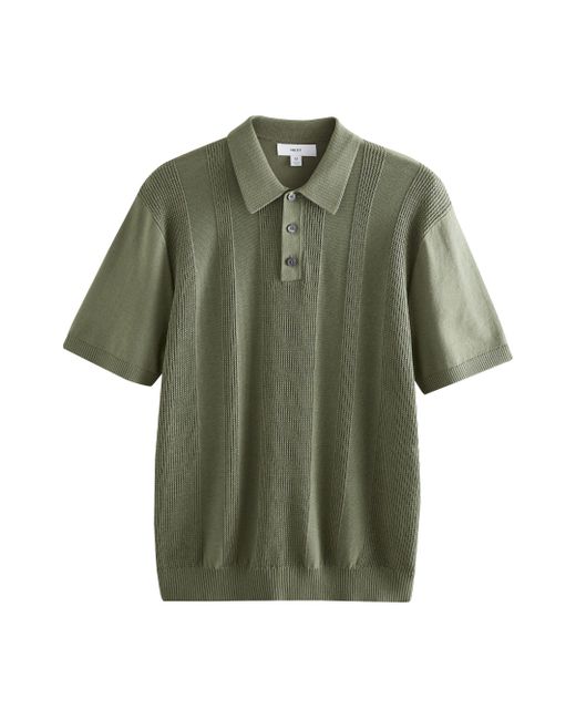 Next Poloshirt Kurzärmeliges Strick-Polohemd im Regular Fit (1-tlg) in Green für Herren