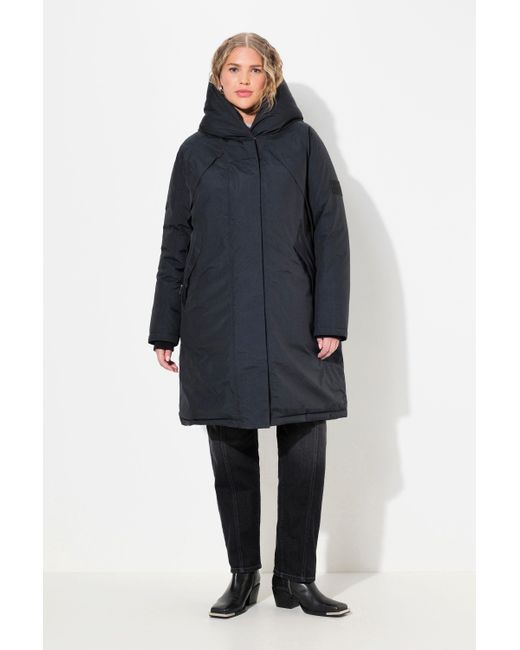 Ulla Popken Black Wintermantel HYPRAR Funktionsmantel wasserdicht Kapuze