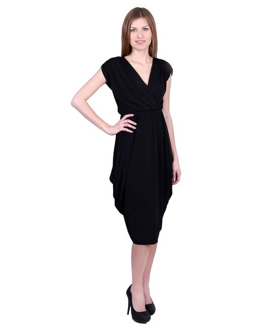 Sarcia.eu Black KARDASHIAN STYLE Schwarzes Midikleid John Zack S