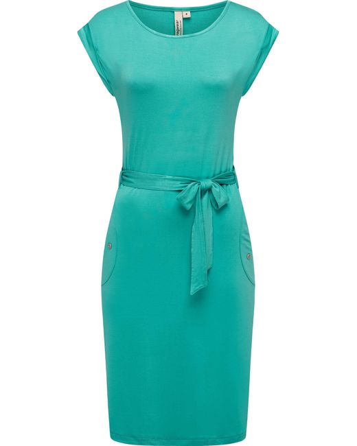 Ragwear Blue Sommerkleid Taggien Knielanges, leichtes Midikleid