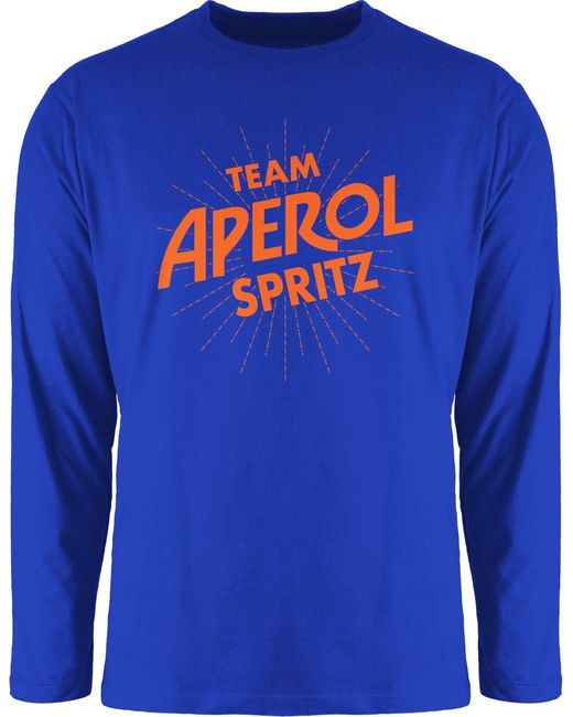 Shirtracer Rundhalsshirt Team Spritz JGA I Mädelsabend Spritztour Aperol Geschenk Karneval & Fasching in Blue für Herren