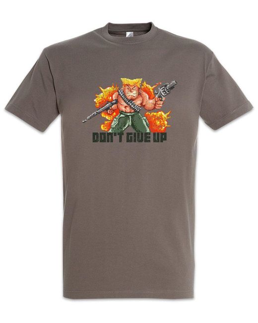 Urban Backwoods Print- Mercenary Don' Give Up T-Shirt Zink Größe L in Gray für Herren