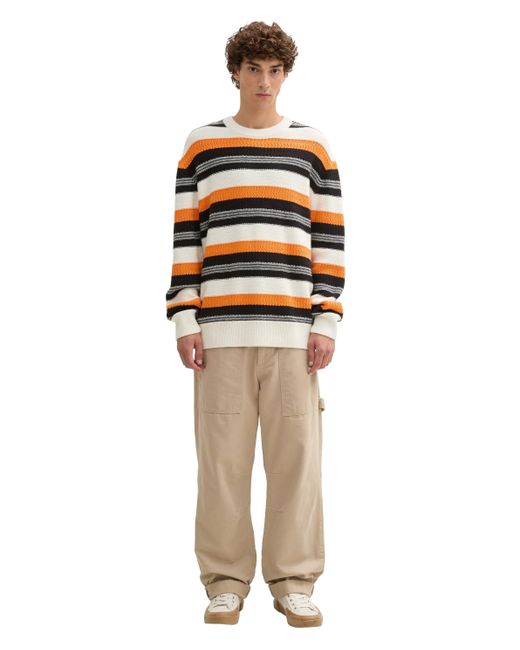 Tom Tailor Strickpullover in Orange für Herren