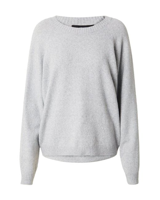 Vero Moda Gray Rundhalspullover VMDoffy (1-tlg) Plain/ohne Details