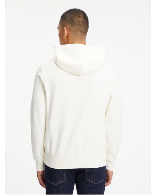 Calvin Klein Kapuzensweatshirt Sweatshirt MICRO LOGO RE mit Logoschriftzug in White für Herren