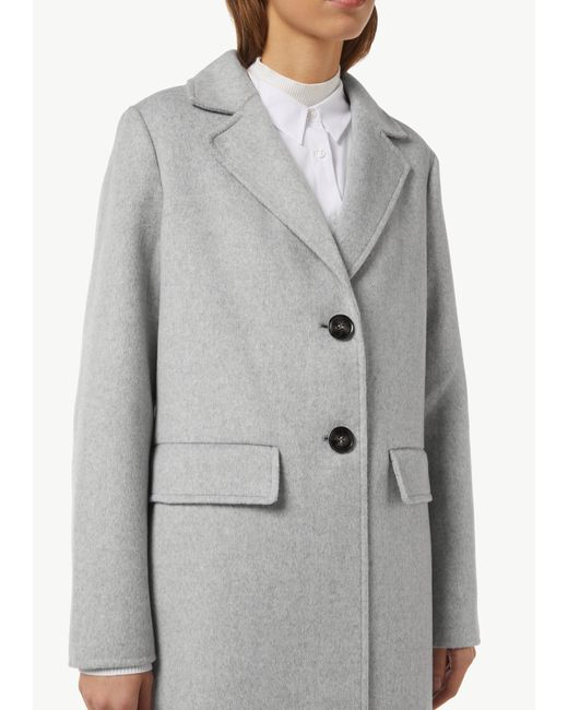 comma casual identity Gray Langmantel Hochwertiger Blazer-Mantel im H-Shape mit Rückenschlitz