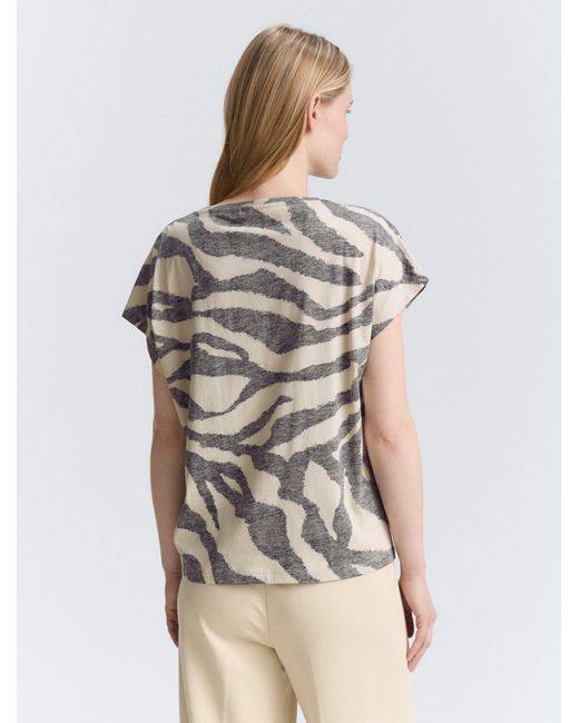 Tom Tailor Natural T-Shirt mit Inside-Out Print