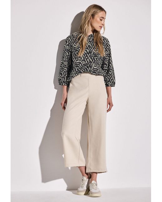 Street One Gray Langarmbluse LTD QR buttoned blouse with fr