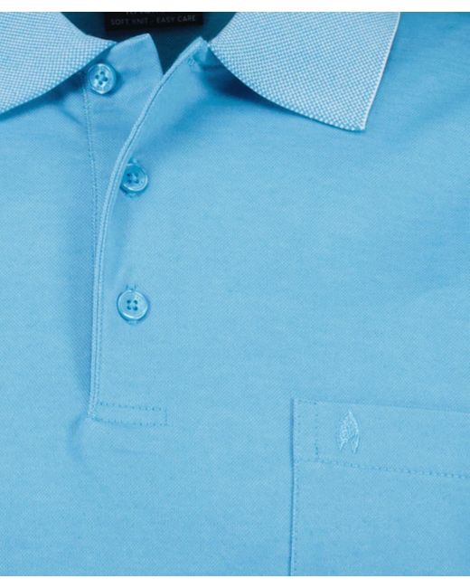 RAGMAN Poloshirt Kurzarm Softknit in Blue für Herren