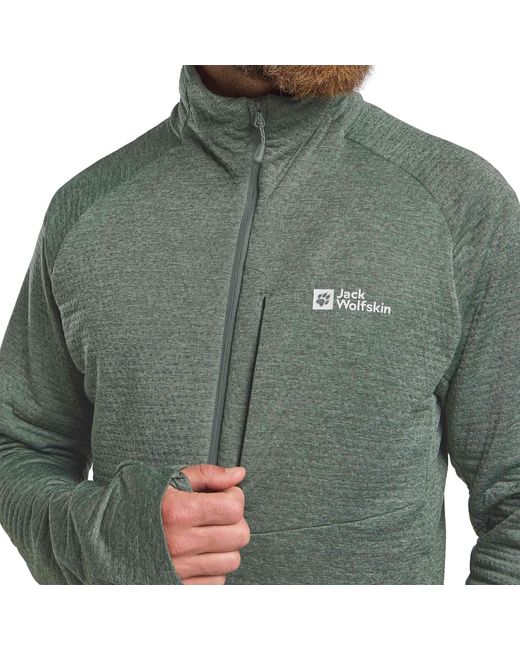 Jack Wolfskin Fleecejacke TAIGA FZ M in Green für Herren