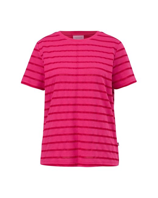 comma casual identity Pink Kurzarmshirt T-Shirt